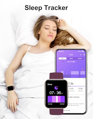 Smart Watch for Women, Answer/Make Calls, for iPhone/Android Phone Purple Dark Purple