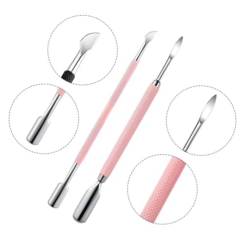 Cuticle Trimmer Cuticle Nippers,Professional Cuticle Remover Tool Kit，Stainless Steel Manicure Tools for Nail Care and Dead Skin Removal(Pink) Pink