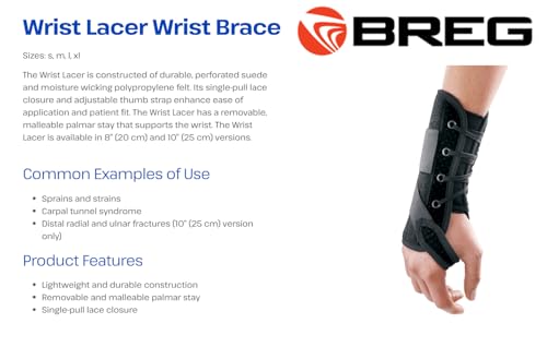 Breg 8" Wrist Lacer Wrist Brace (Large, Right Wrist) Large