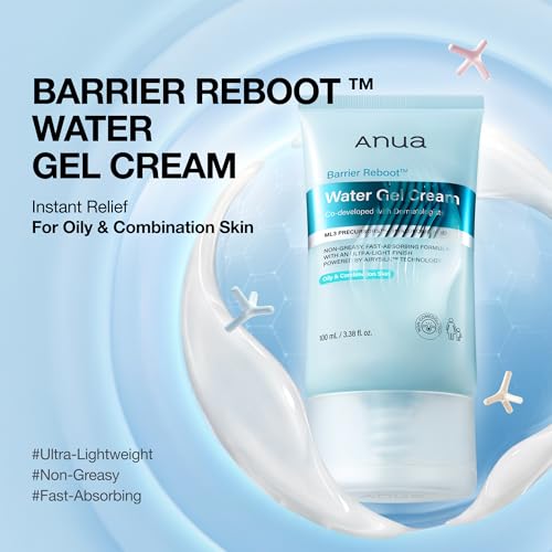 ANUA Barrier Reboot Water Gel Cream, 3.38 fl oz