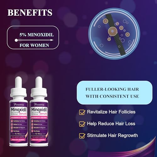 Minoxidil 5% Hair Regrowth Treatment for Women, 2-Month Supply 2.03 Fl Oz (Pack of 2)