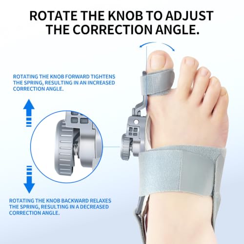 Bunion Corrector for Women Men Big Toe,Bunion Splint Big Toe Straightener Brace for Women Men,Bunion Pads for Bunion Fix Pain Relief Gray 1