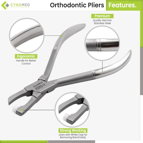 Cynamed Orthodontic Braces Removal Pliers - Professional Bracket Debonding Forceps - Dental Brace Remover Tool - High Precision Grip - Premium Stainless Steel