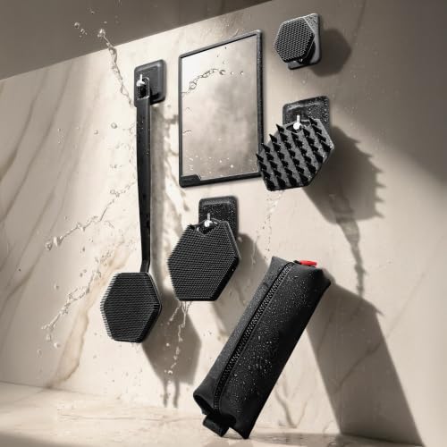 TOOLETRIES The Joseph Shower Mirror for Shaving and Razor Holder - Charcoal