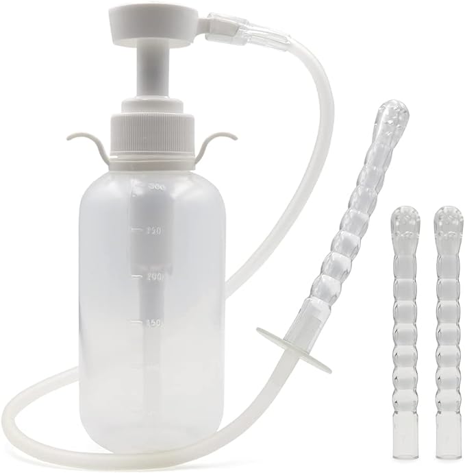 RARENESS Cleansing Pump, 10.1 fl oz (300 ml) (1 60 cm tube, 3 replacement heads, storage drawstring bag), Multi-purpose cleaning device, manual pump type, delicate zone care - BeesActive Australia