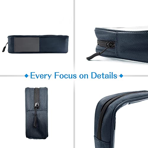 ProCase TSA Approved Travel Toiletry Bag Pouch -Navy Bundle with Toothbrush Travel Case for Oral-B Pro 1000 1500 3000 5000 7000