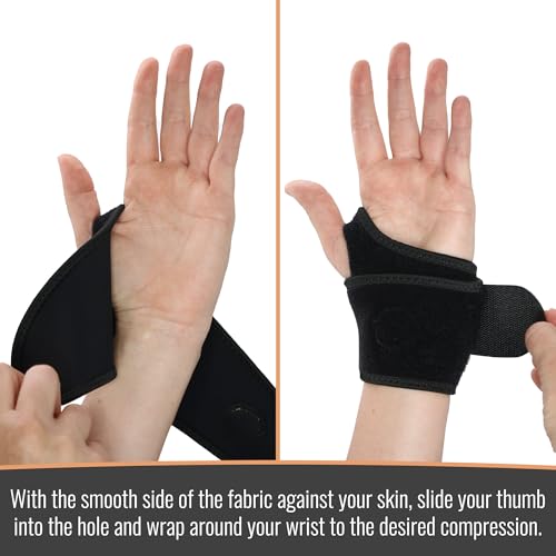 Heelbo Active Universal Support Wrist Compression Brace | Carpal Tunnel Wrist Brace Night Support | Unisex| Left Hand & Right hand for Pain Relief & Injury Recovery