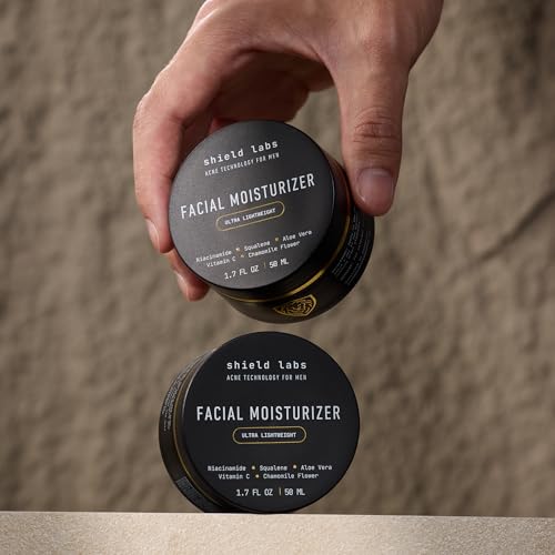 Shield Facial Moisturizer for Men and Boys, Lightweight Hydration Cream for Oily or Sensitive Skin, 1.7 oz, Pack of 1 1.7 Ounce (Pack of 1)