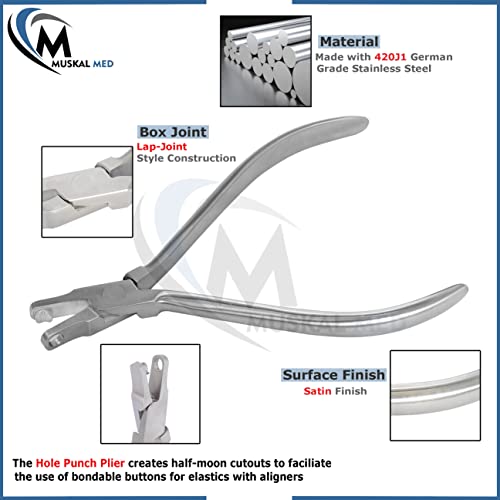 Orthodontic Dental Hole Punch Pliers Thermal Forming Retainer Clear Aligner Braces Plier