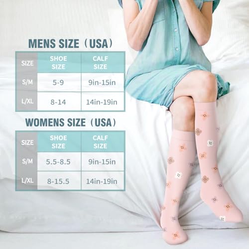 Laite Hebe Compression Socks for Women & Men Circulation(6 pairs)-Graduated Supports Socks for Running, Athletic Sports 01-Assorted28 Large-X-Large