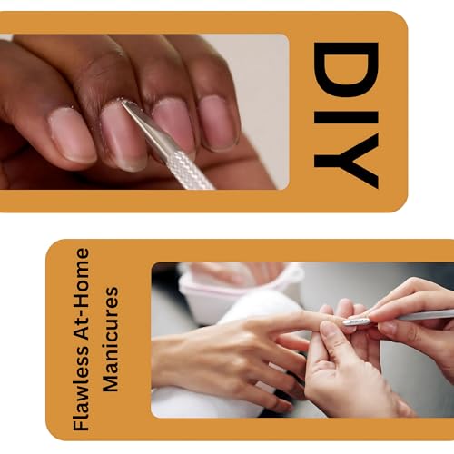 ProMax Care Double Ended Cuticle Pusher and Nail Cleaner Professional Grade Surgical Stainless Steel Dual Action Manicure and Pedicure Tool for Fingernails and Toenails Silver