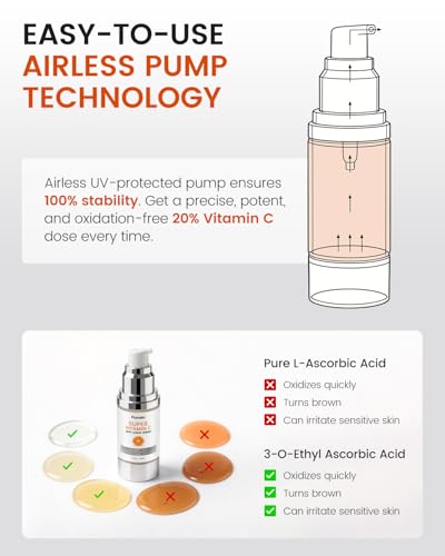 Super C Serum for Mature Skin – All-in-One Vitamin C Serum for Face with Retinol & Hyaluronic Acid for Women Over 60 & 70 – Anti-Aging Hydrating Serum for Wrinkles & Fine Lines 1.0 fl.oz. 1 Fl Oz (Pack of 1)