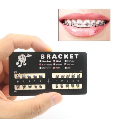 SEAVERRS 200pcs/Pack 022 Slot Bondable with Hook on 345 Teeth Model Mini Roth Brackets Roth,10 pieces per pack 20 pieces per pack. 10 pcs