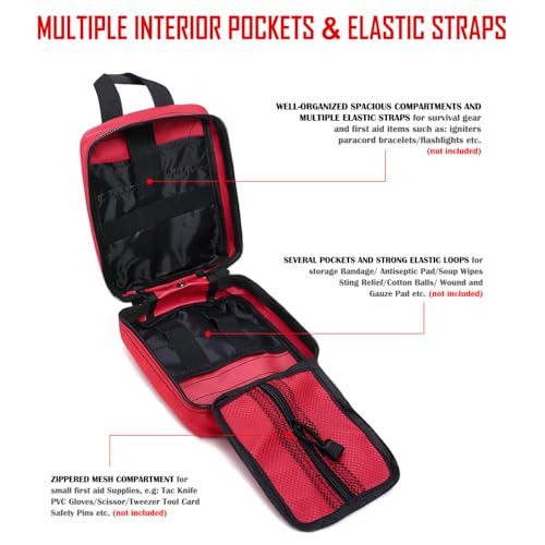 Molle ifak Pouch Empty First aid kit Bag for Outdoor Tactical Medical Pouch RED