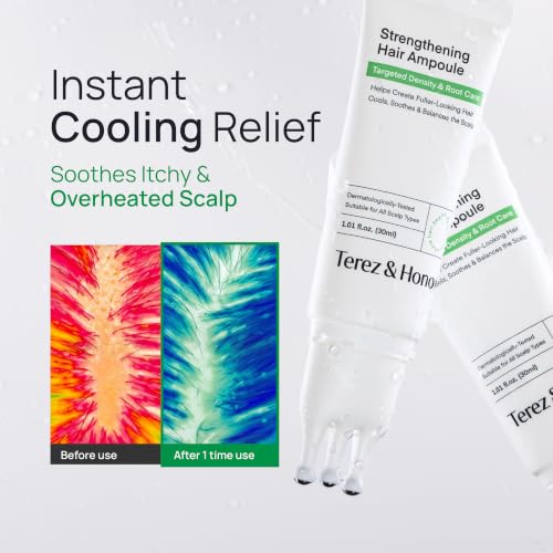 Scalp Serum Strengthening Hair Ampoule - Korean Cooling Hair Growth Serum