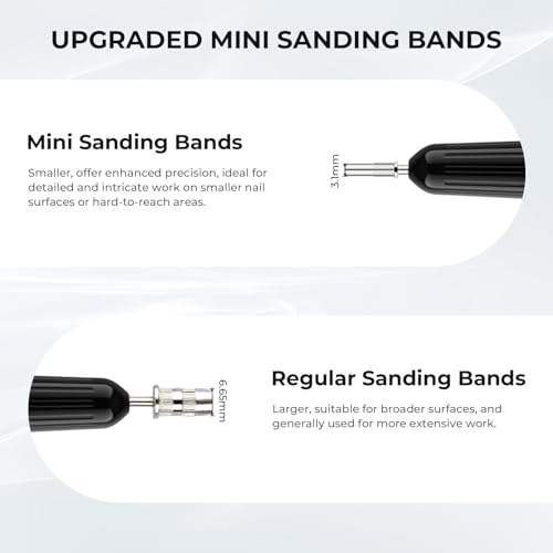 Lavinda Sanding Bands for Nail Drill with 3.1mm Mandrel Bit, 80 Piece Set Mini Small Sanding Bands Nail Drill Bits for Acrylic Nails Gel Manicures and Pedicures (120 Grit, Brown) 120 Grit