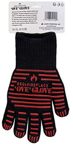 Ove Glove BBQ Superior Heat & Flame Protection- Extended Wrist for Additional Safety- Outdoor Cooking, Grilling, Barbeque Pack of 1