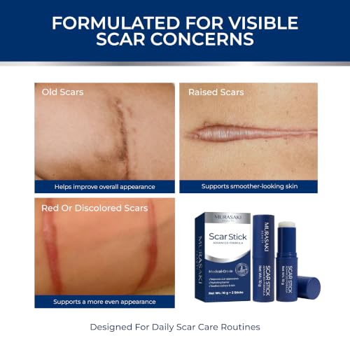 Advanced 100% Silicone Scar Stick - Scar SkinCare Stick 10g x 2 Sticks Advanced 10g x 2 Sticks