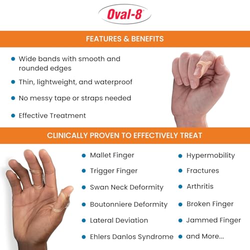 3-Point Products Oval-8 Finger Splint, Size 4, Pack of 5, Beige