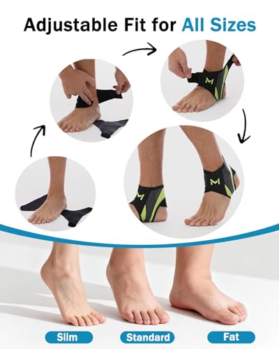 2-Pack Ankle Brace for Men & Women,Adjustable Lace up Ankles Sock,Basketball Ankle Stabilizer with Straps,Orthopedic Compression Sleeve for Plantar Fasciitis Relief,Tendonitis,Sprained(Purple) Purple