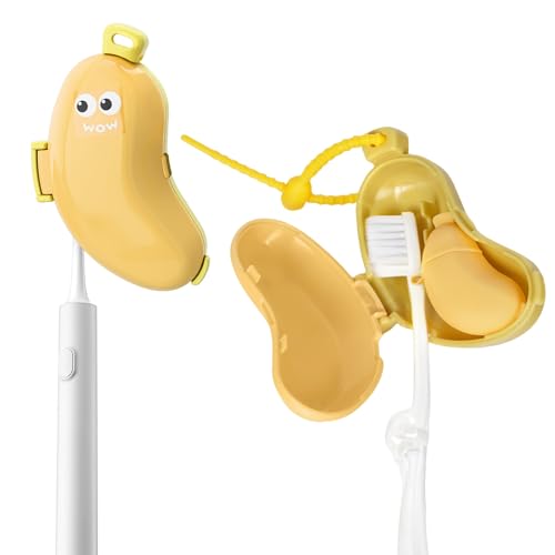 Toothbrush Case Kit Portable Folding Tooth Brush Holder; Toothbrush Case for Travel- Travel Toothpaste Cap Container
