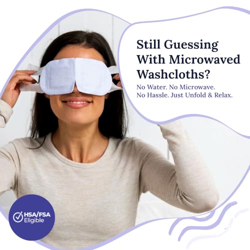 CorneaCare Rest Self Heating Warm Compress for Dry, Tired Eyes | 30 Count Rest (Warm) 30 individual eye masks