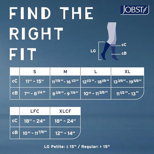 JOBST Relief 20-30 mmHg Compression Stockings, Knee High, Closed Toe | Compression Socks for Women/ Men for Tired, Aching or Swollen Legs Beige X-Large Regular
