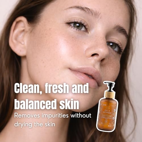 Bel Lab Gentle Face Cleanser – Sulfate Free Botanical Gel Cleanser with 26 Plant Extracts, Vitamin C & Organic Seaweed – Daily Facial Wash – 8.5 fl oz