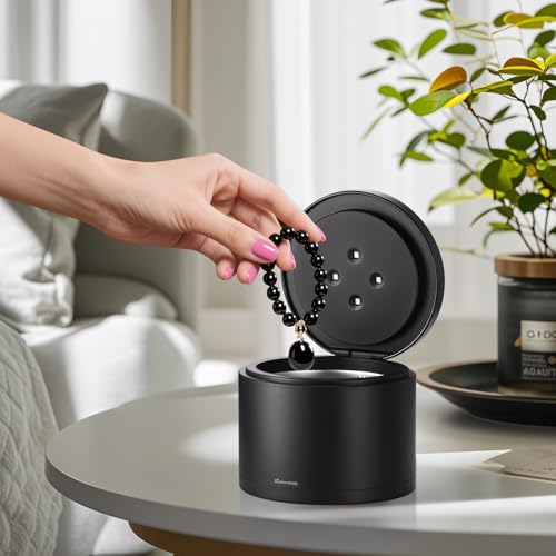Ultrasonic Retainer Cleaner with UV-C Cleaner,42kHz Ultrasonic Black