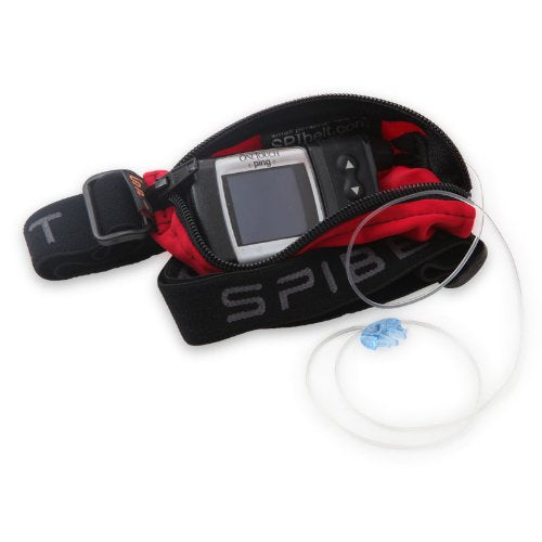 SPIbelt Diabetic Running Belt for Adults, Adjustable Waist, No Bounce, Expandable and Discreet Insulin Pump Pocket, No Logo Band, Black with Black Zipper Black with Black Zipper (No Logo) - BeesActive Australia
