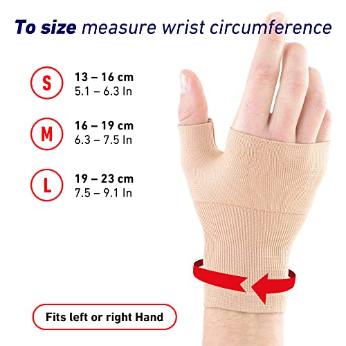 Neo-G Wrist and Thumb Support for Arthritis, Joint Pain, Tendonitis, Sprain - Wrist Brace Wrist Compression Hand Support - S - Beige Small