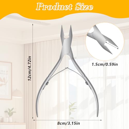 Ingrown Toenail Clipper, Straight Blade Toenail Clippers for Seniors Thick Nails Stainless Steel Ingrown Nail Clipper Ultra-Slim 16mm Blade Cuticle Cutters for Seniors Men Women Seniors
