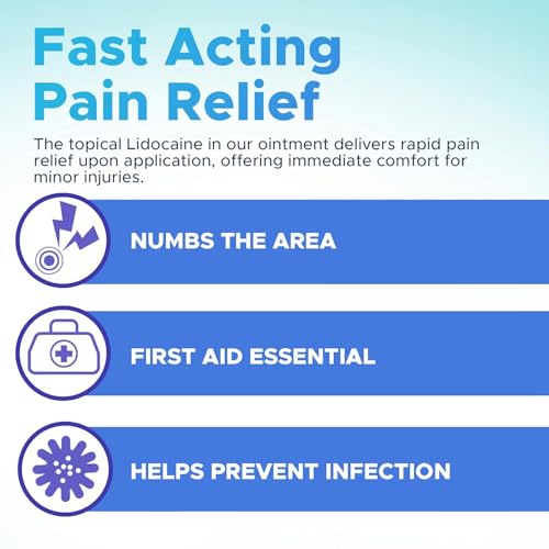 Globe Lidocaine First Aid Antibiotic Ointment 1 Oz - Maximum Strength