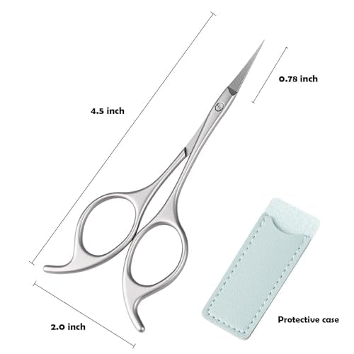 Butterfly-Tail Nail Cuticle Scissors: More Stable Anti-slip Multi-Faceted Sandblasted Grooming Scissors Stainless Steel Cuticle Cutter, Eyebrow Eyelash Nose Hair Manicure Kit for Women, 1 PACK A1-butterfly Tail Scissor 1