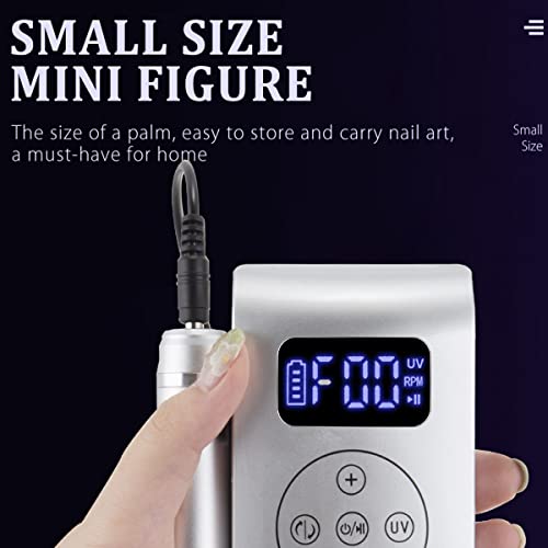 3 in 1 Portable Electric Nail Drill,Compact 35000 RPM Electrical Professional Nail File Kit, Nail Dryer UV Lamp Manicure for Acrylic, Gel Nails, Manicure Pedicure Polishing Shape Tools (Pink) Pink