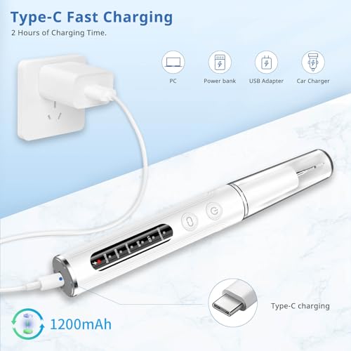 Plaque Remover for Teeth Rechargeable Tartar Remover&Cleaner Tool with LED