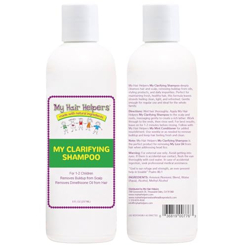 My Hair Helpers Clarifying Shampoo for Lice, Unscented, 8 Ounces