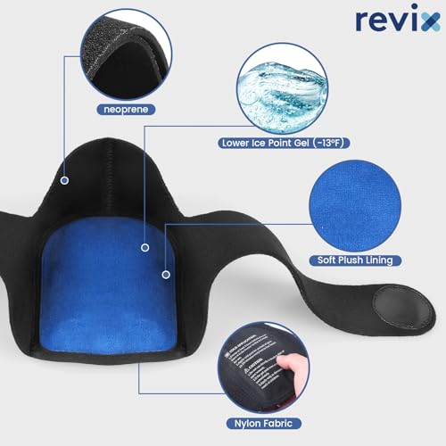REVIX Heel Ice Pack Wrap for Plantar Fasciitis & Heel Spurs, Hot & Cold Gel standard 2.0
