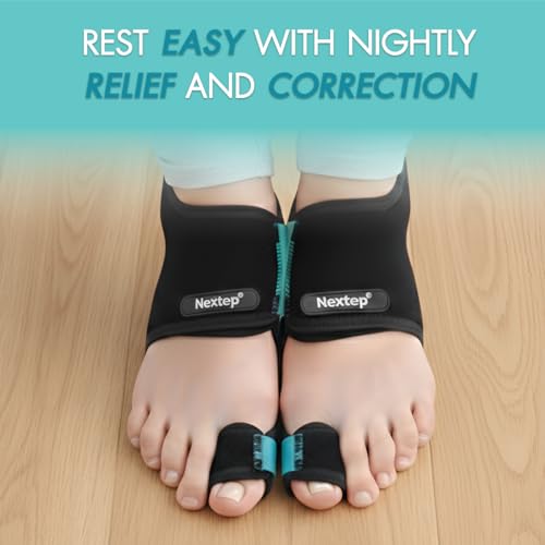 Bunion Corrector for Women, Big Toe Focused – Adjustable Knob Pair, Precision Big Toe Straightener & Separator, Soft Silicone Pads & Shoe Inserts for Females