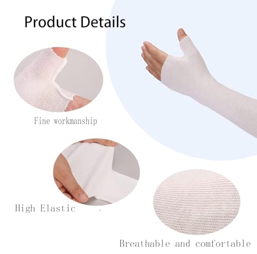 Hand Socks for Splint Wrist and Thumb Spica Wrap Liner,Arm Cast Cover Cotton Stockinette Sleeve for Under Brace for Women Men(Pack of 10) (Small) Small