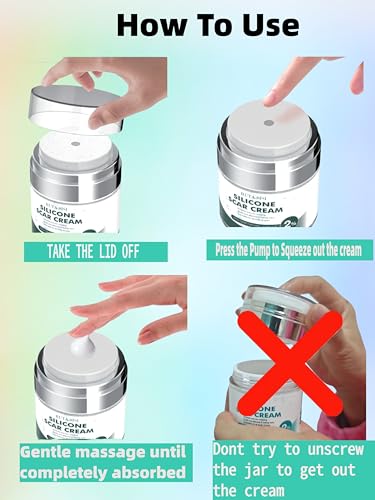 Advanced Silicone Scar Gel- Removal Cream for Old & New Scars, Effective on Acne Scars, Surgery Scars, Burn Scars, Stretch Marks, Anti Scar Gel 1.7 oz(50ml)