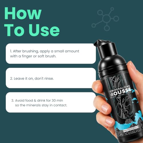 Larineco Remineralizing Mousse, Leave-On Dental Foam, 3.7 Fl Oz, Pack of 1