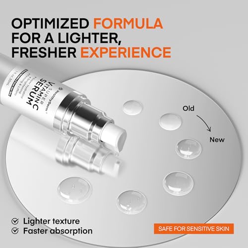 HealthyDerm Super Vitamin C Serum for Women Over 70: Niacinamide, Vitamin C, Hyaluronic Acid, Peptides, Vitamin E, Caffeine, Bakuchiol, Hydrating, Lifting, Face Wrinkle & Age Spots Reduction 1 Ounce (Pack of 1)