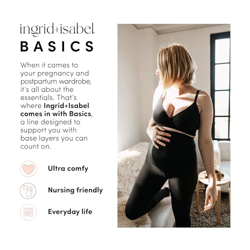 Ingrid & Isabel Basics Postpartum Compression Leggings Small Black