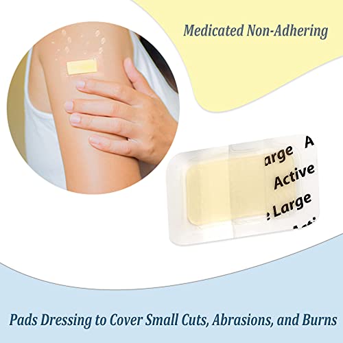 L-Mesitran Medical Grade Honey Bandages (5 Pieces in 1 Pack) - 30% Honey - Wounds Healing Waterproof Medicated Non-Adhering Sterile Gauze Pads Dressing to Cover Small Cuts, Abrasions, Burns 5 Count Bandages 30% Honey