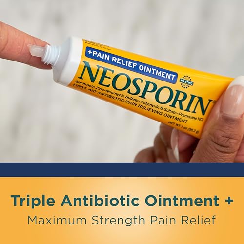 Neosporin + Pain Relief Dual Action Triple Antibiotic Ointment, 1 oz 1 Ounce