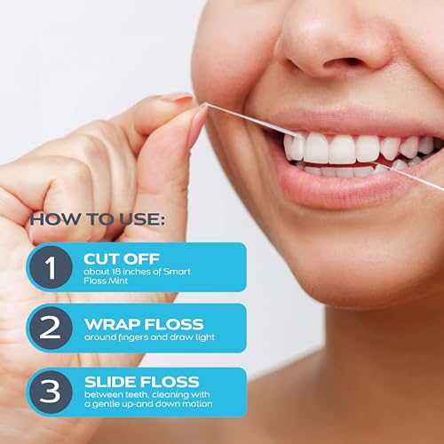 DrTung's Smart Floss, Mint Natural Expanding Dental Floss - Pack of 6 90 Foot (Pack of 6)