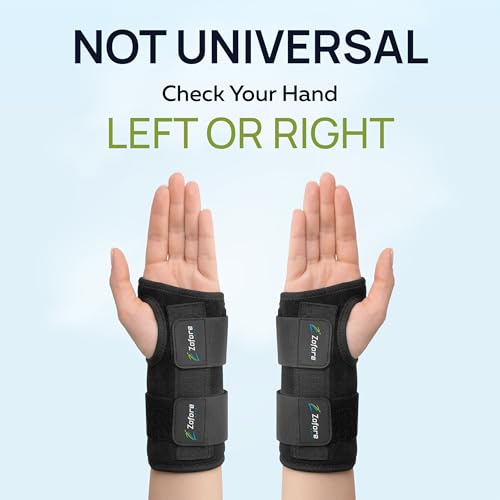 ZOFORE SPORT Carpal Tunnel Wrist Brace Night Support, Right hand - S/M 2 strap brace Right S/M