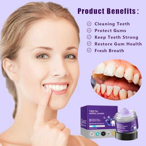 2pcs Teeth Restoration Mineral Powder, Mineral Tooth Powder, Effective in Strengthening Teeth and Gums, Fresh Breah (50g/1.76 oz)