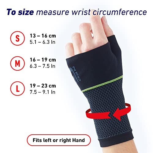 Neo-G Active Wrist Support – For Sports, Golf, Basketball, Football, Yoga, Tennis. For Sprains, Strains, Tendonitis, Injury Recovery - Multi Zone Wrist Compression Sleeve – S Small: 13 – 16 CM/5.1 – 6.3 IN